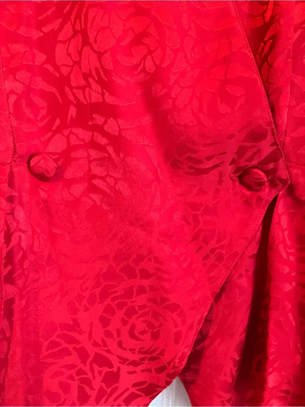 Red Vintage-Style Peplum top and skirt